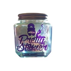 BUNDLE ANY 3 ITEMS 15%OFF!!! Pretty Stoner/Weed Heart Glass Stash Jar